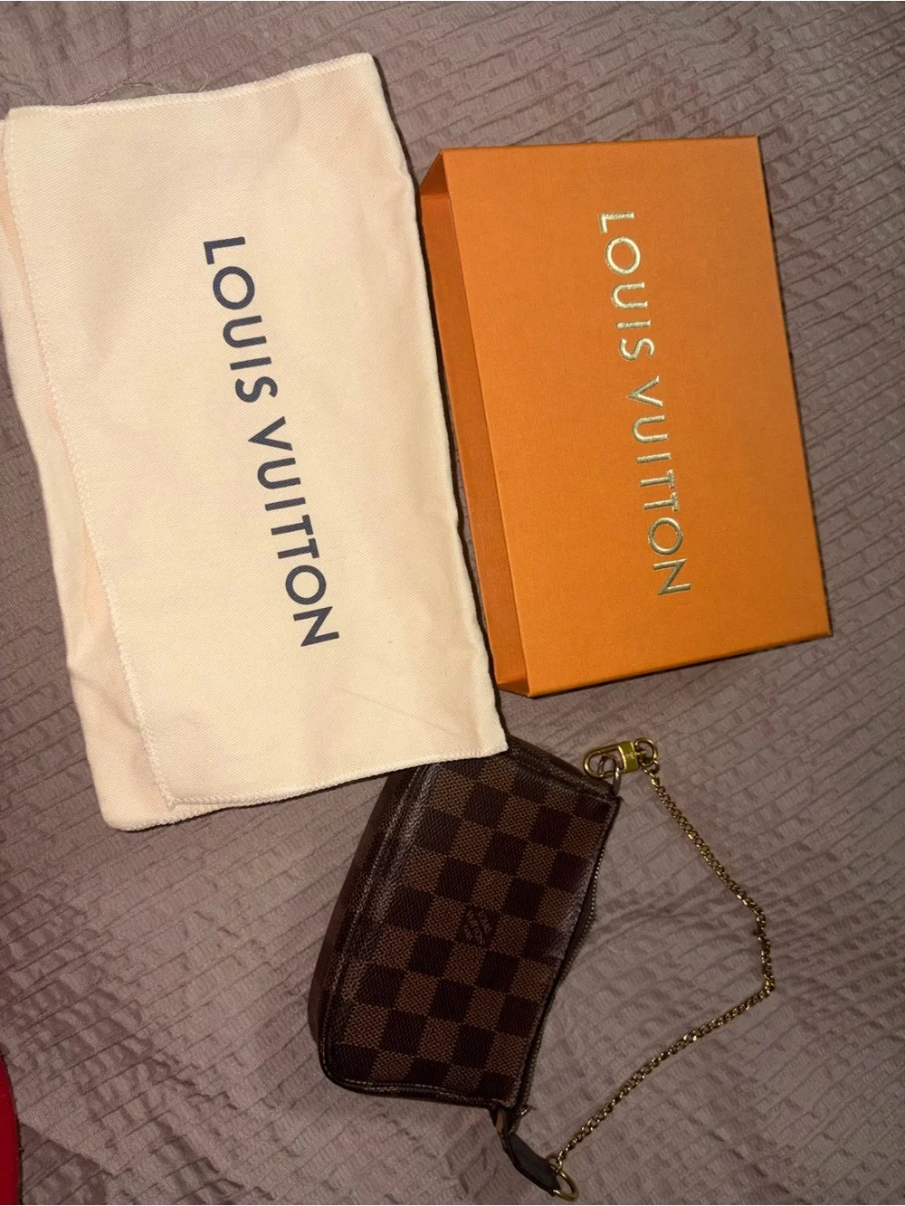 Louis Vuitton Mini Pochette with Gold Chain - Picture 11 of 14